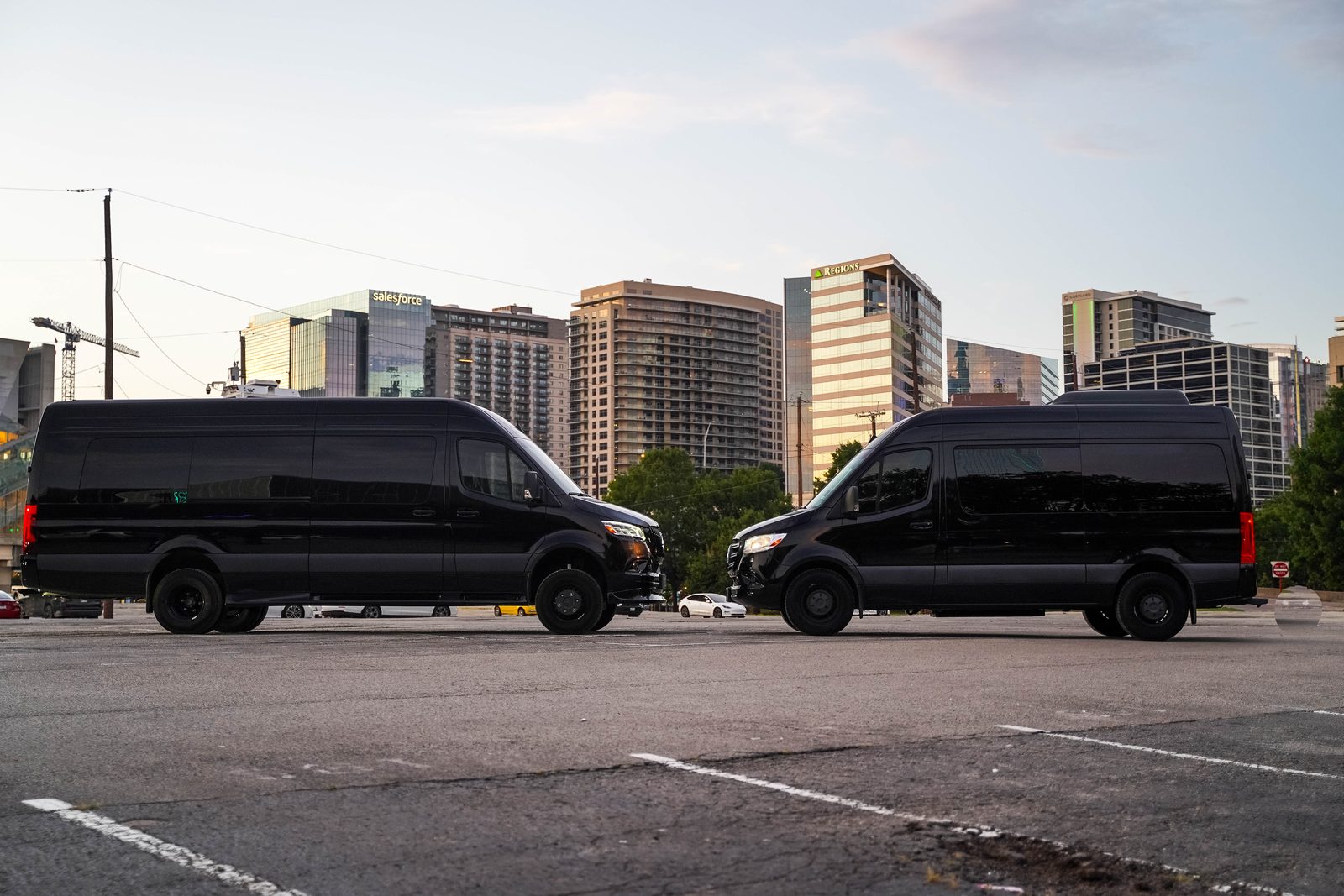 Both Eezy Sprinters parked together in downtown Dallas